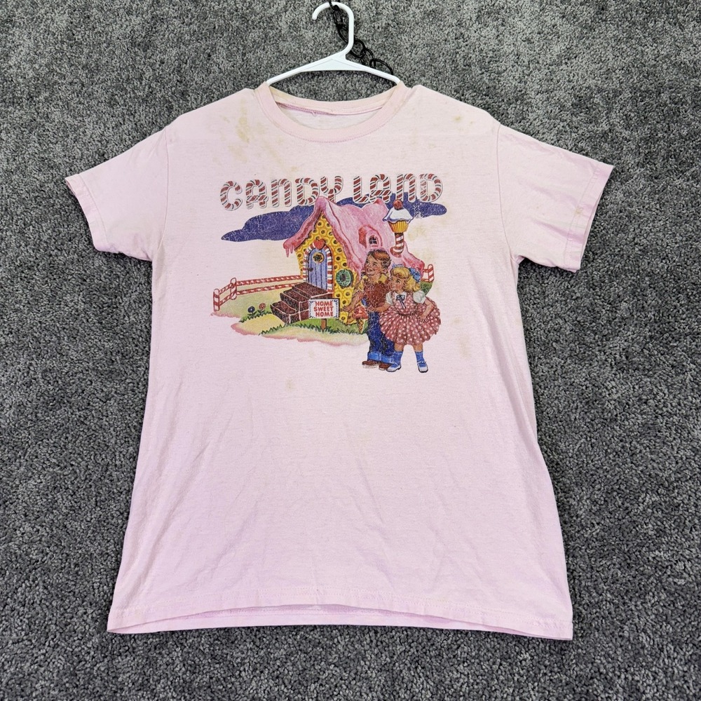 Hasbro Shirt Womens Large Pink Candyland Graphic Tee Board Game Casual